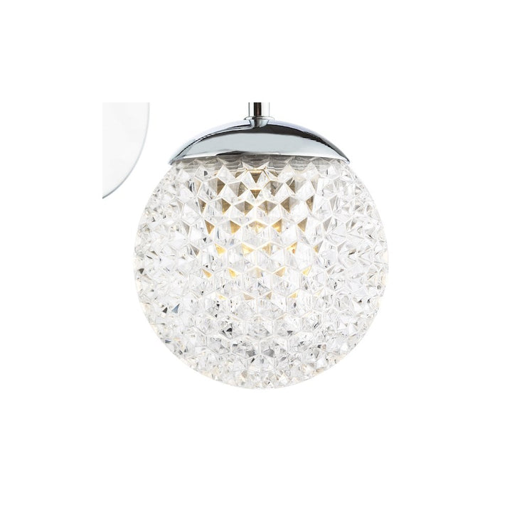 Dar TEV0750 Teva Bathroom Wall Light Polished Chrome and Faceted Acrylic IP44