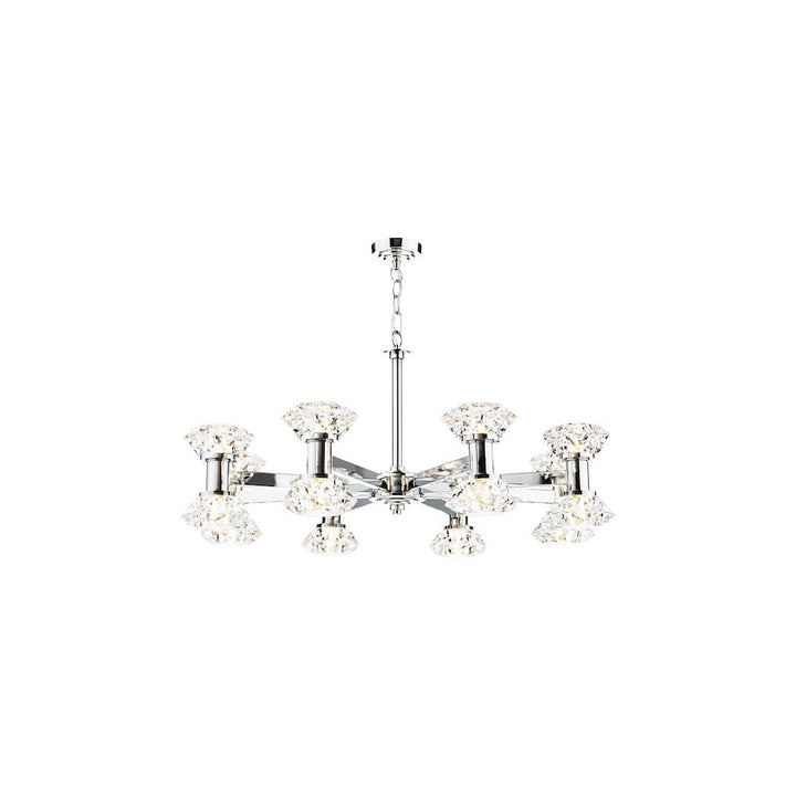 Dar TIA1650 Tiana 16 Light Armed Pendant Polished Chrome