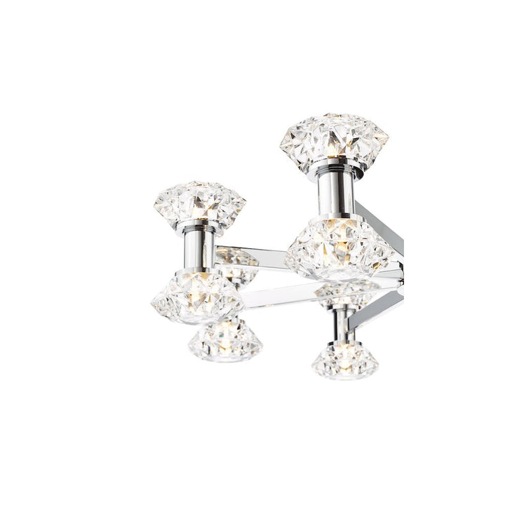 Dar TIA1650 Tiana 16 Light Armed Pendant Polished Chrome