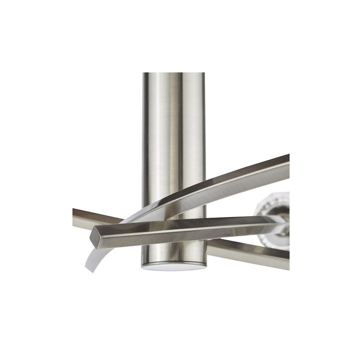 Dar ZON5338 Zonda 3 Light Semi-Flush Brushed Nickel and Crystal