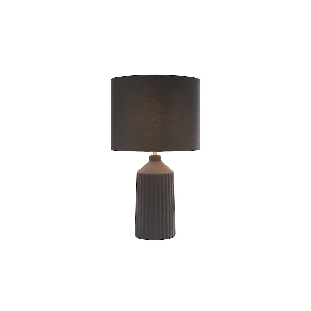 Dar CHL4339 Chloris Large Table Lamp Grey With Shade