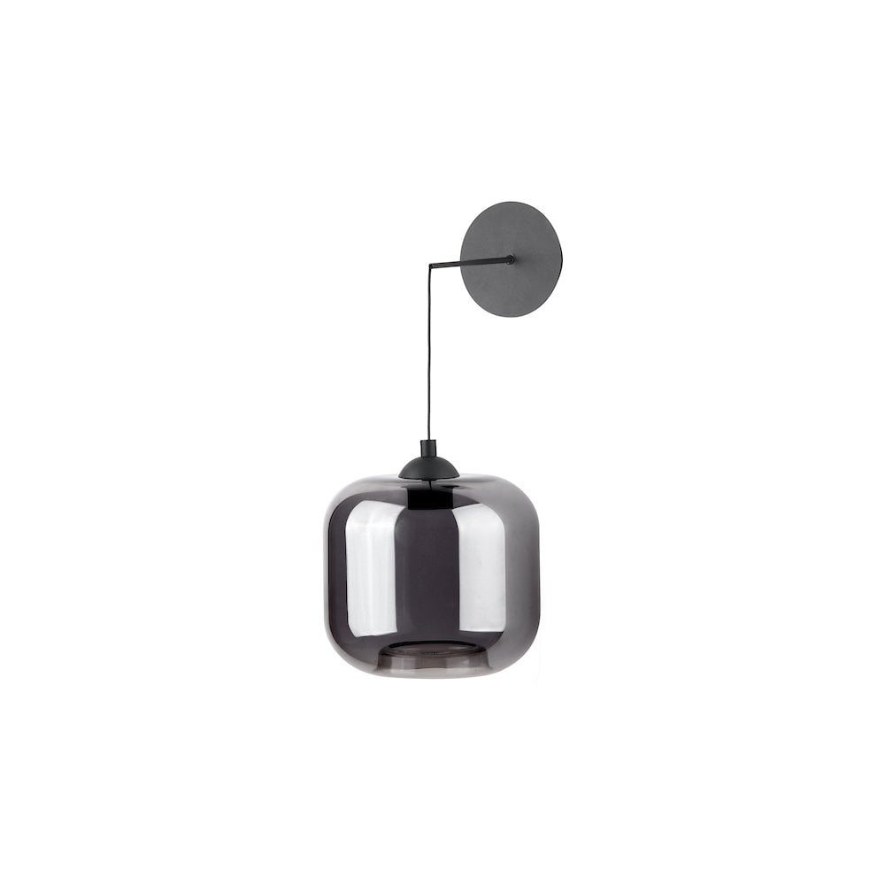 Dar EIL0722-AID6510B Eileen Pendant/Wall Light Matt Black and Smoked Glass LED