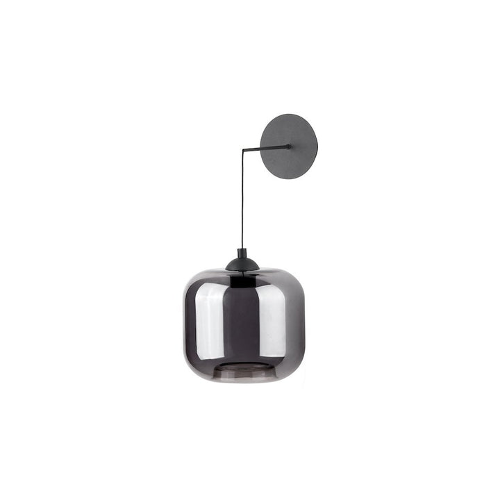 Dar EIL0722-AID6510B Eileen Pendant/Wall Light Matt Black and Smoked Glass LED