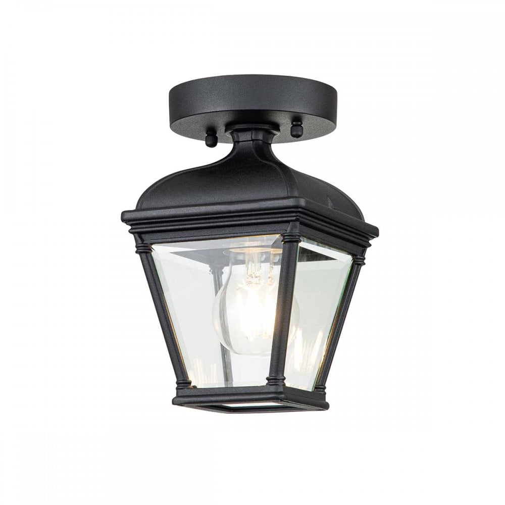 Elstead BAYVIEW-PORCH-BK Bayview 1 Light Outdoor Porch Lantern Black