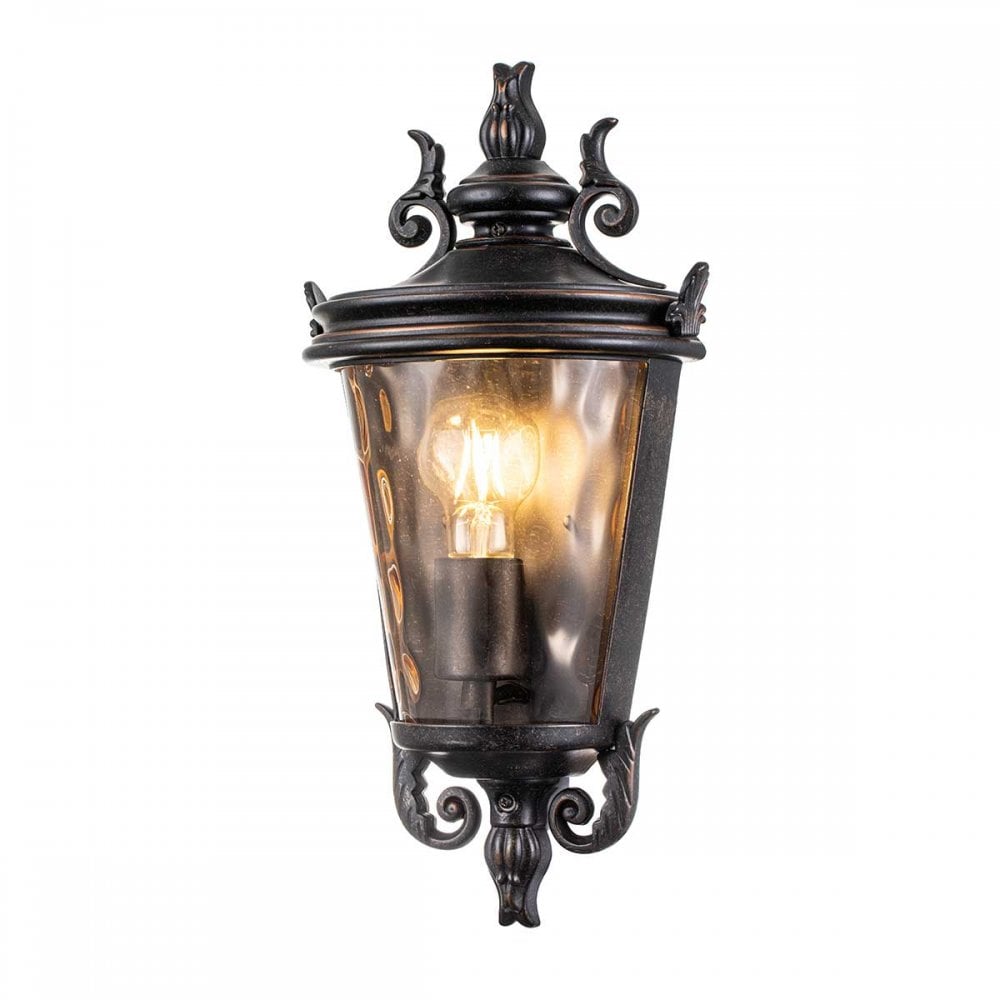 Elstead BT7-M Baltimore 1 Light Outdoor Medium Half Lantern Weathered Bronze