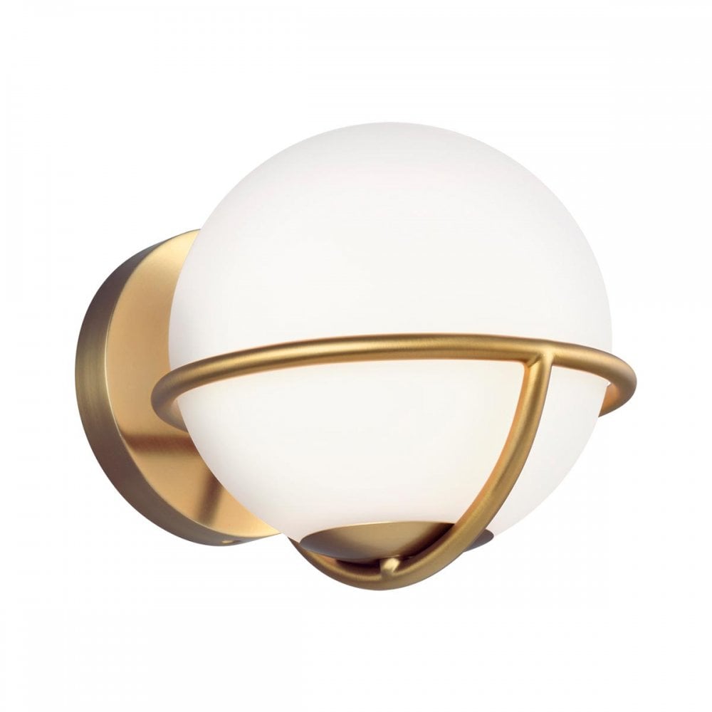 Feiss FE-APOLLO1-BB Apollo 1 Light Wall Light Burnished Brass