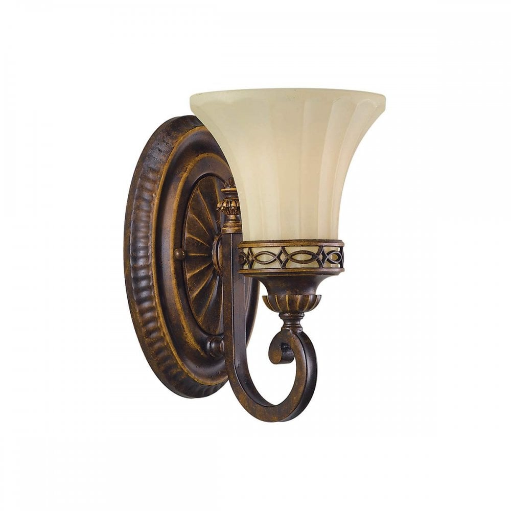 Feiss FE-DRAWING-ROOM1 Drawing Room 1 Light Wall Light Walnut