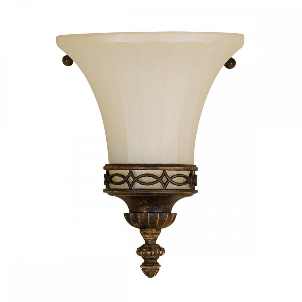 Feiss FE-DRAWING-ROOM-WU2 Drawing Room 1 Light Wall Light Walnut