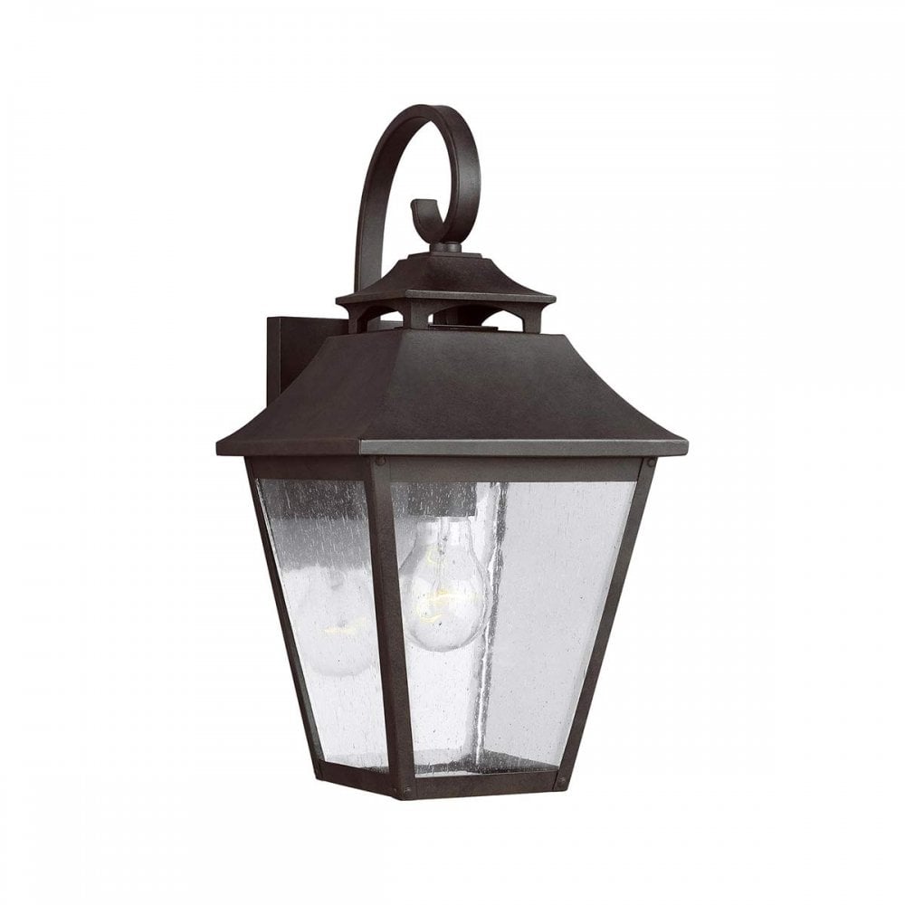 Feiss FE-GALENA2-M-SBL Galena 1 Light Outdoor Medium Wall Lantern Sable
