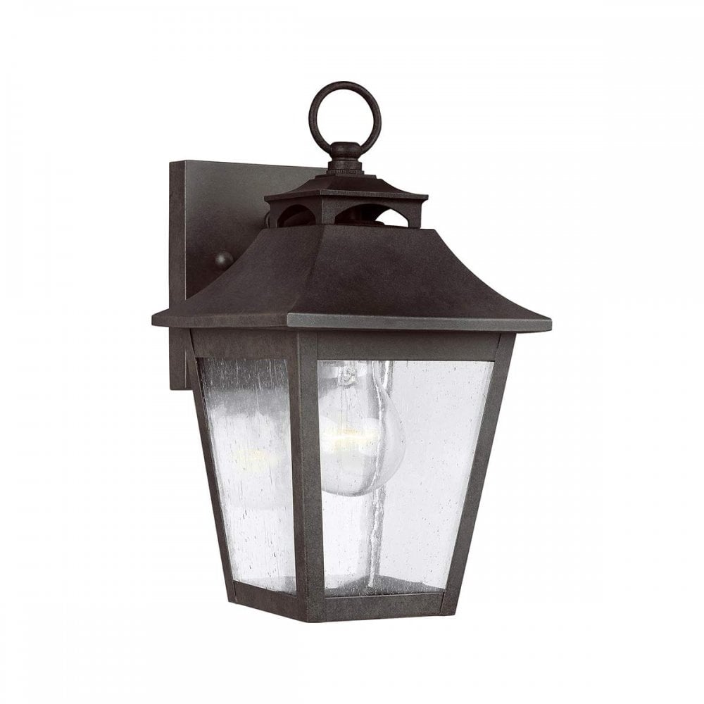 Feiss FE-GALENA2-S-SBL Galena 1 Light Outdoor Small Wall Lantern Sable