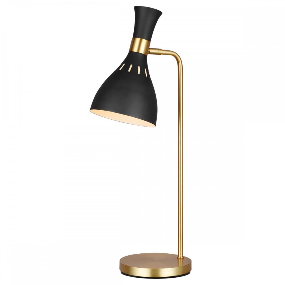 Feiss FE-JOAN-TL-MB Joan 1 Light Table lamp Midnight Black / Burnished Brass