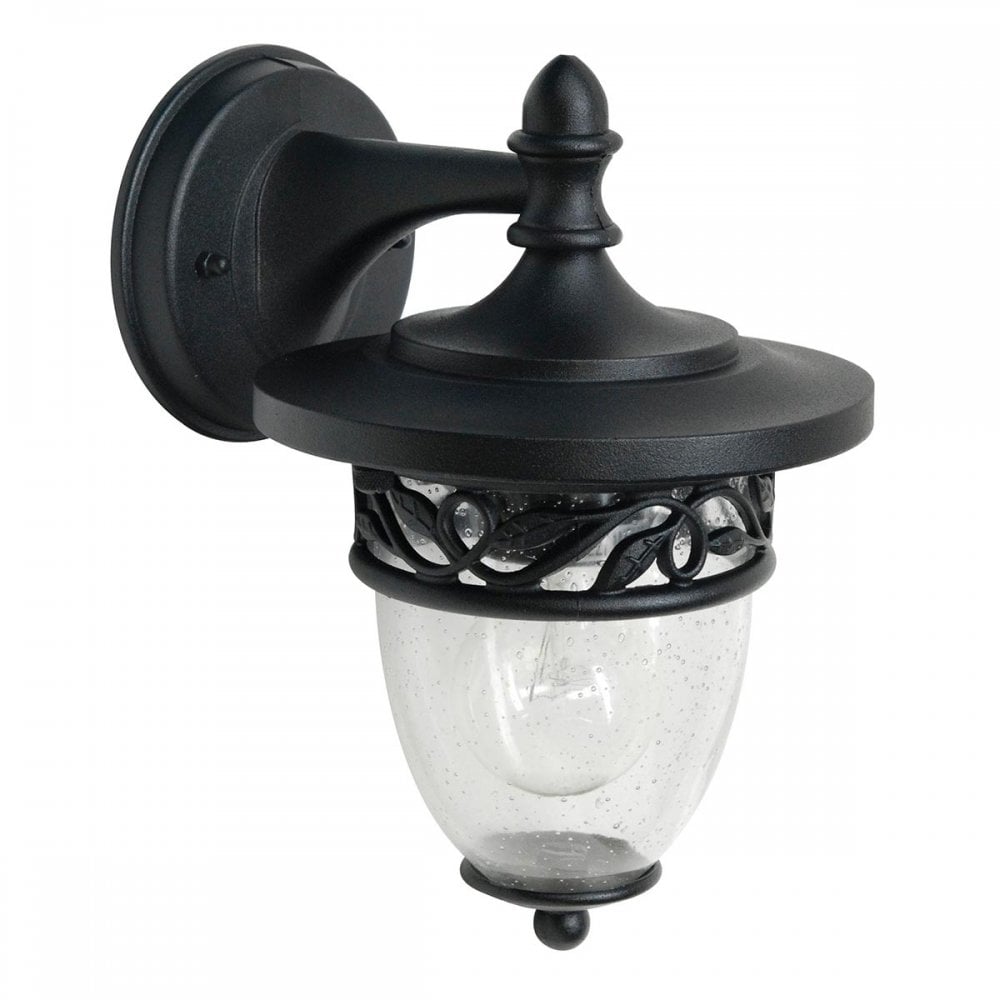Garden Zone GZH-BF2 Burford 1 Light Outdoor Wall Lantern Black