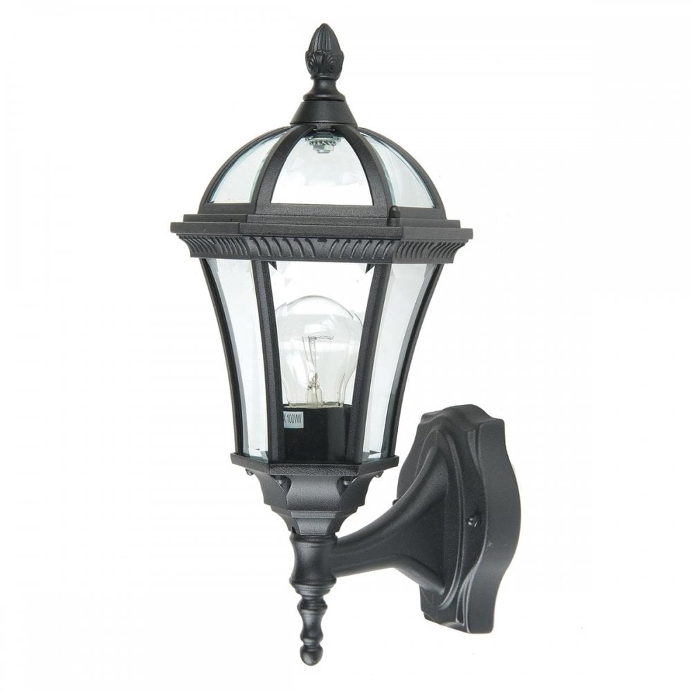 Garden Zone GZH-LB1 Ledbury 1 Light Outdoor Wall Lantern Black