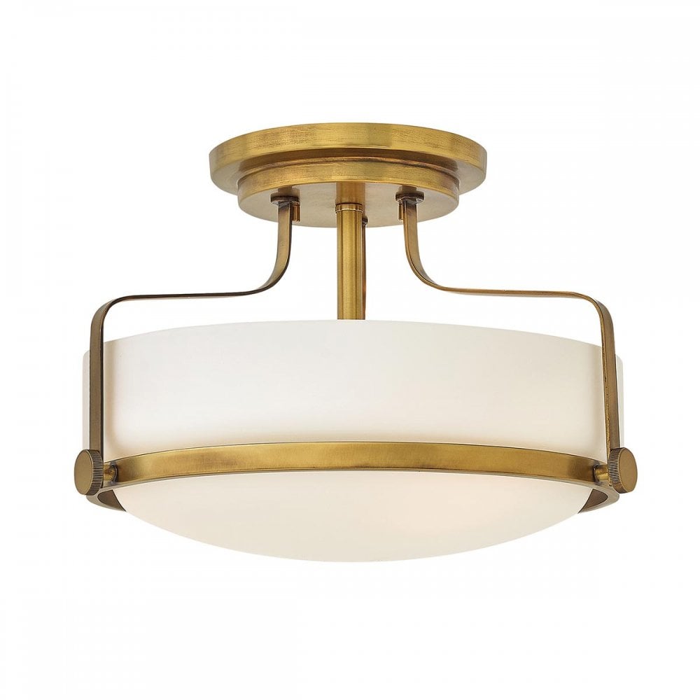 Hinkley Lighting HK-HARPER-SFS-HB Harper 3 Light Ceiling Semi-Flush Heritage Brass