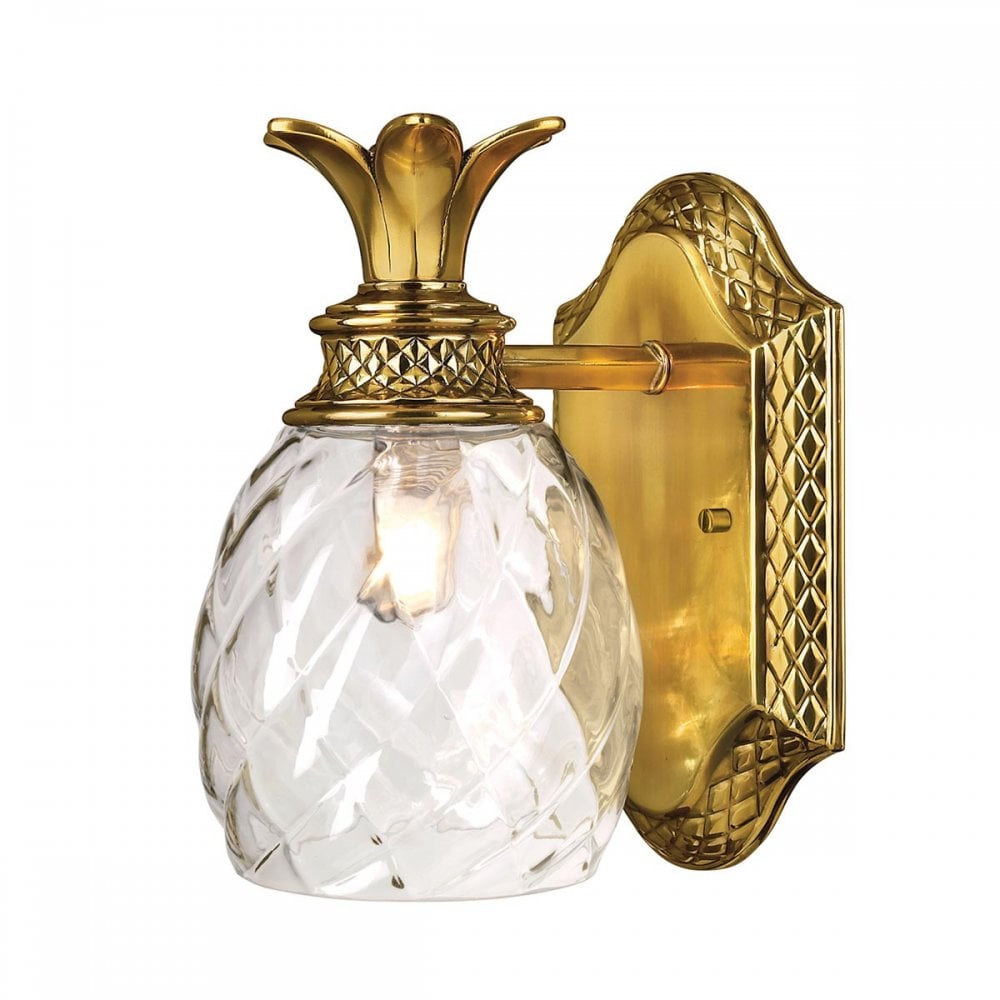 Hinkley Lighting HK-PLANTATION1-BATH-BB Plantation 1 Light Bathroom Wall Light Burnished Brass
