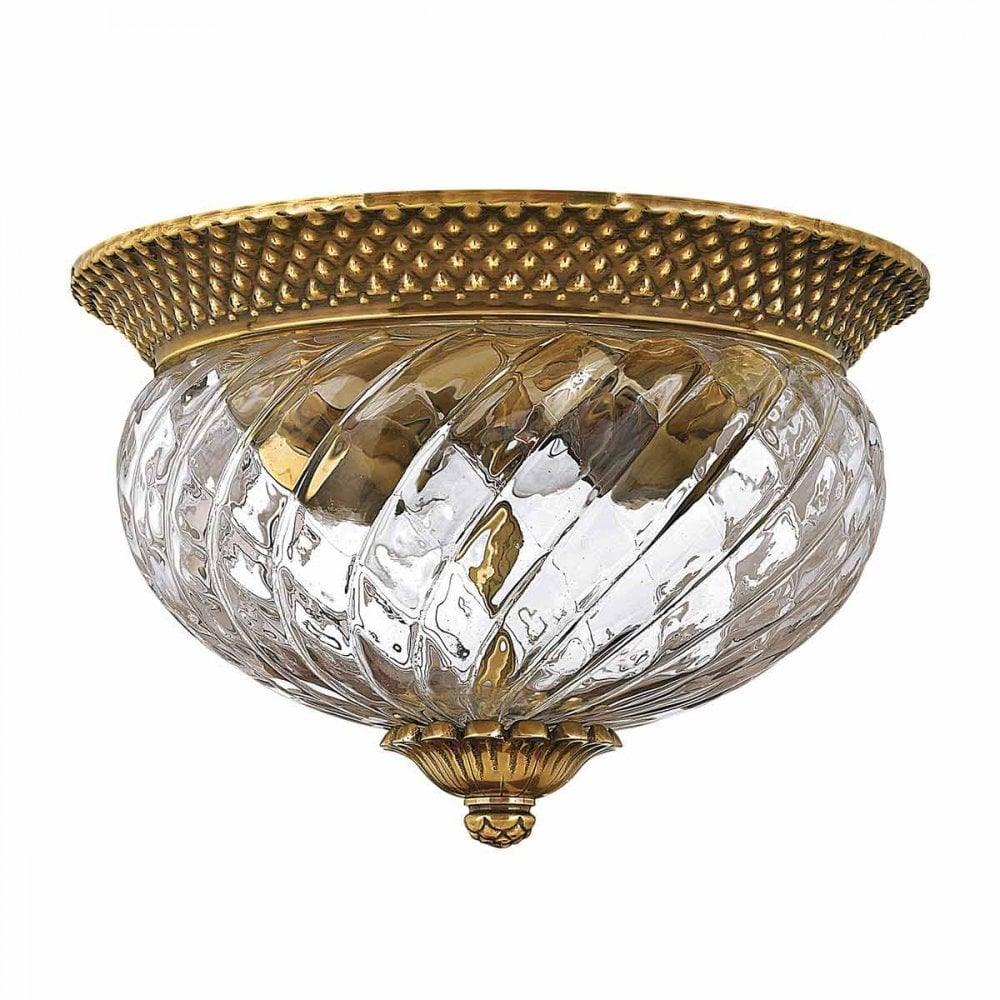 Hinkley Lighting HK-PLANTATION-FS-BB Plantation 2 Light Ceiling Flush Burnished Brass