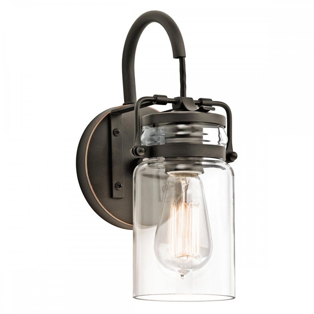 Kichler KL-BRINLEY1-OZ Brinley 1 Light Wall Light Olde Bronze