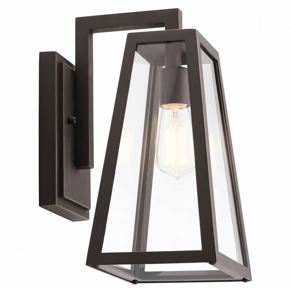 Kichler KL-DELISON-M-RZ Delison 1 Light Outdoor Medium Wall Lantern Rubbed Bronze