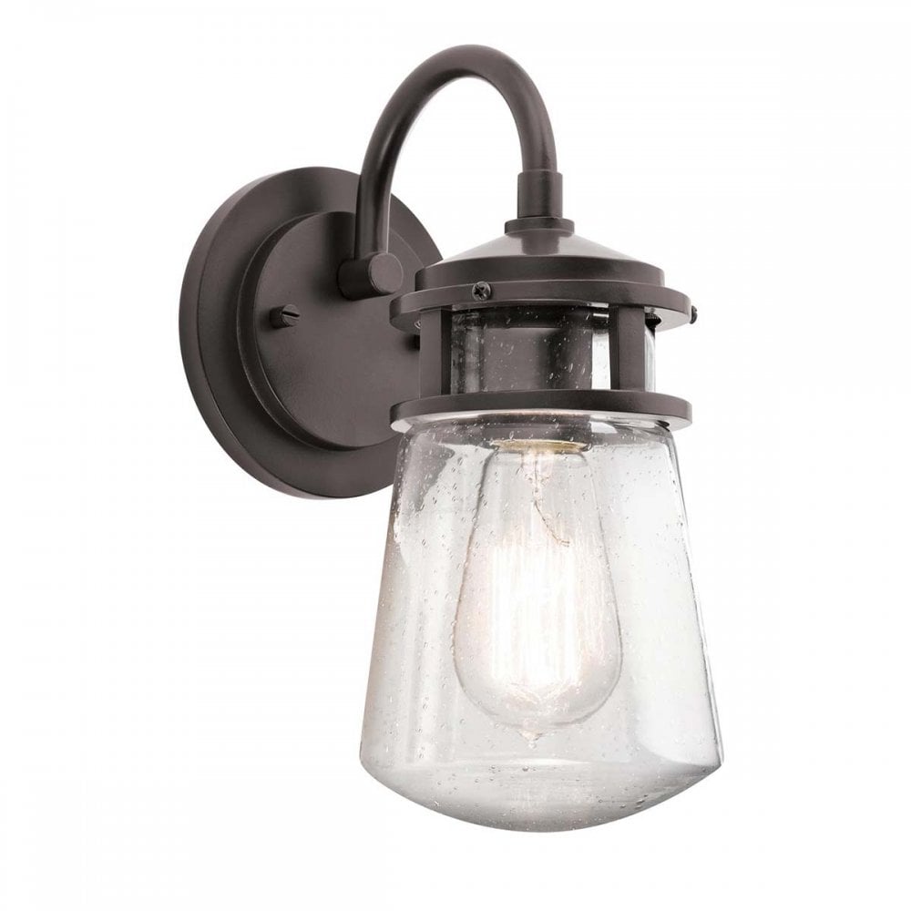Kichler KL-LYNDON2-S-AZ Lyndon 1 Light Outdoor Small Wall Lantern Architectural Bronze