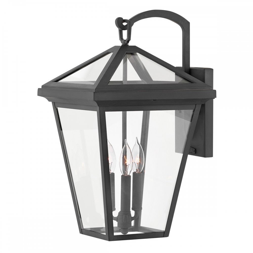 Quintiesse QN-ALFORD-PLACE2-L-MB Alford Place 3 Light Outdoor Large Wall Lantern Museum Black