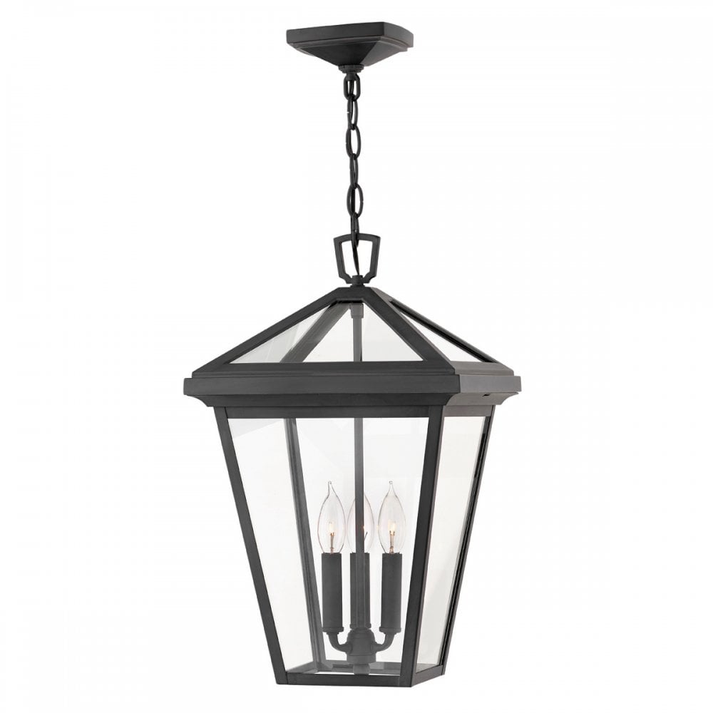 Quintiesse QN-ALFORD-PLACE8-L-MB Alford Place 3 Light Outdoor Large Chain Lantern Museum Black