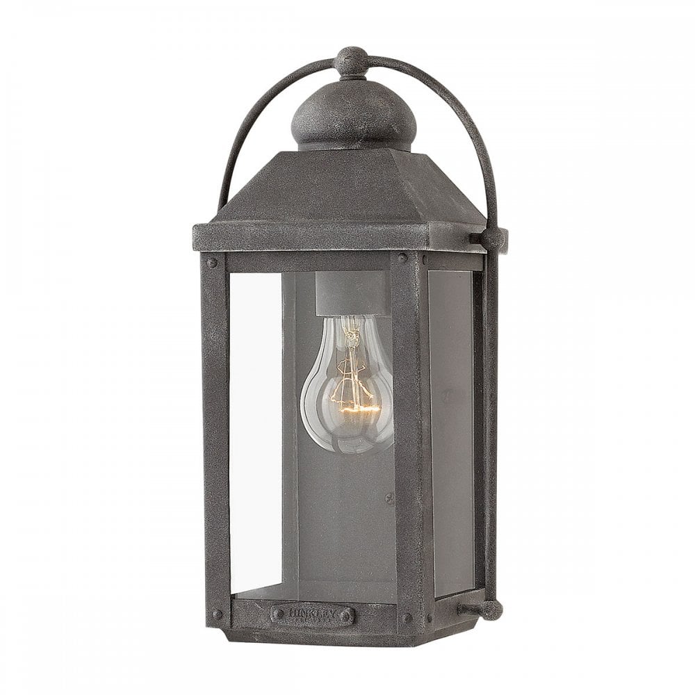 Quintiesse QN-ANCHORAGE-S Anchorage 1 Light Outdoor Wall Lantern Aged Zinc