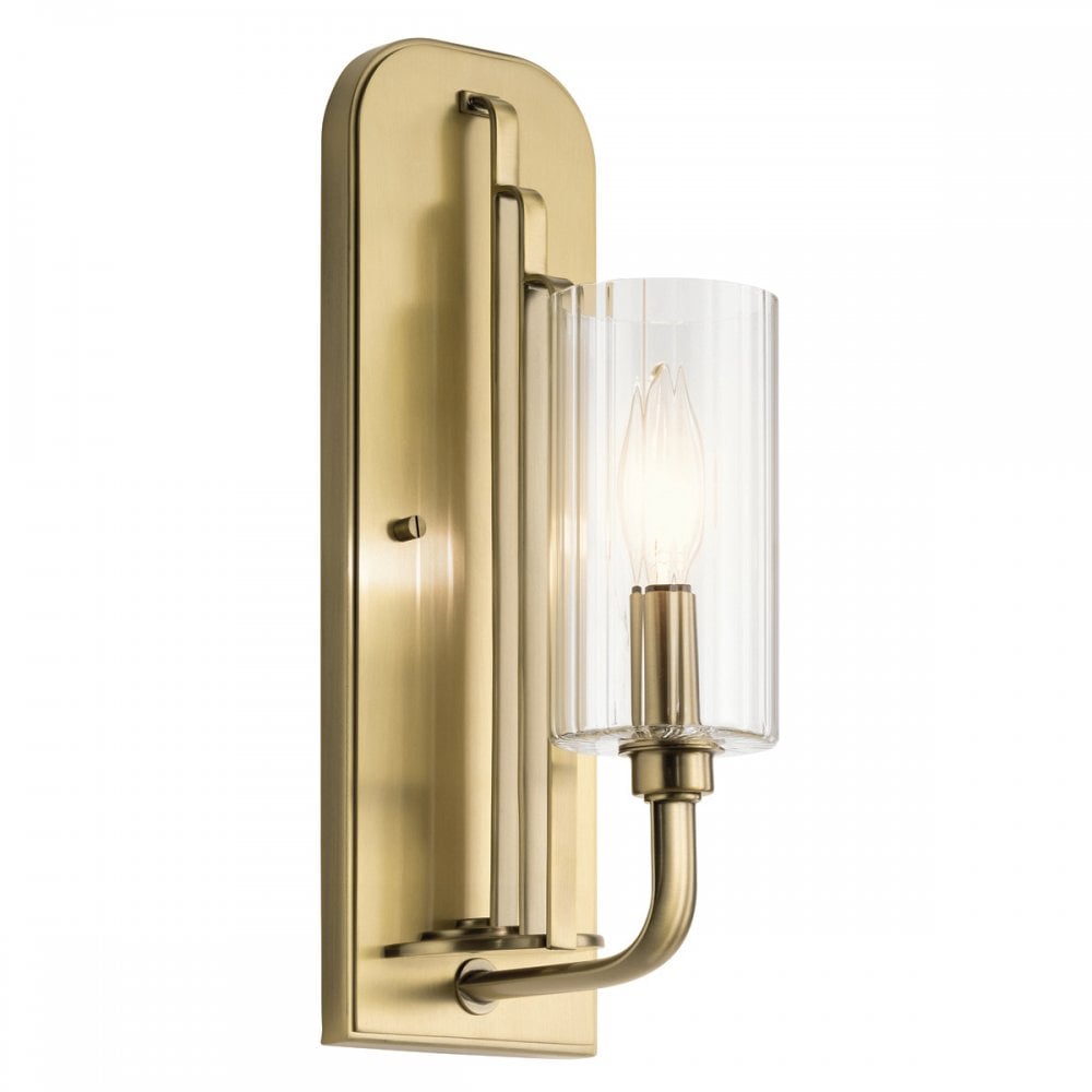 Quintiesse QN-KIMROSE1-BNB Kimrose 1 Light Wall Light Brushed Natural Brass