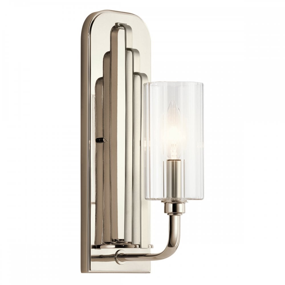 Kichler QN-KIMROSE1-PN Kimrose 1 Light Wall Light Polished Nickel
