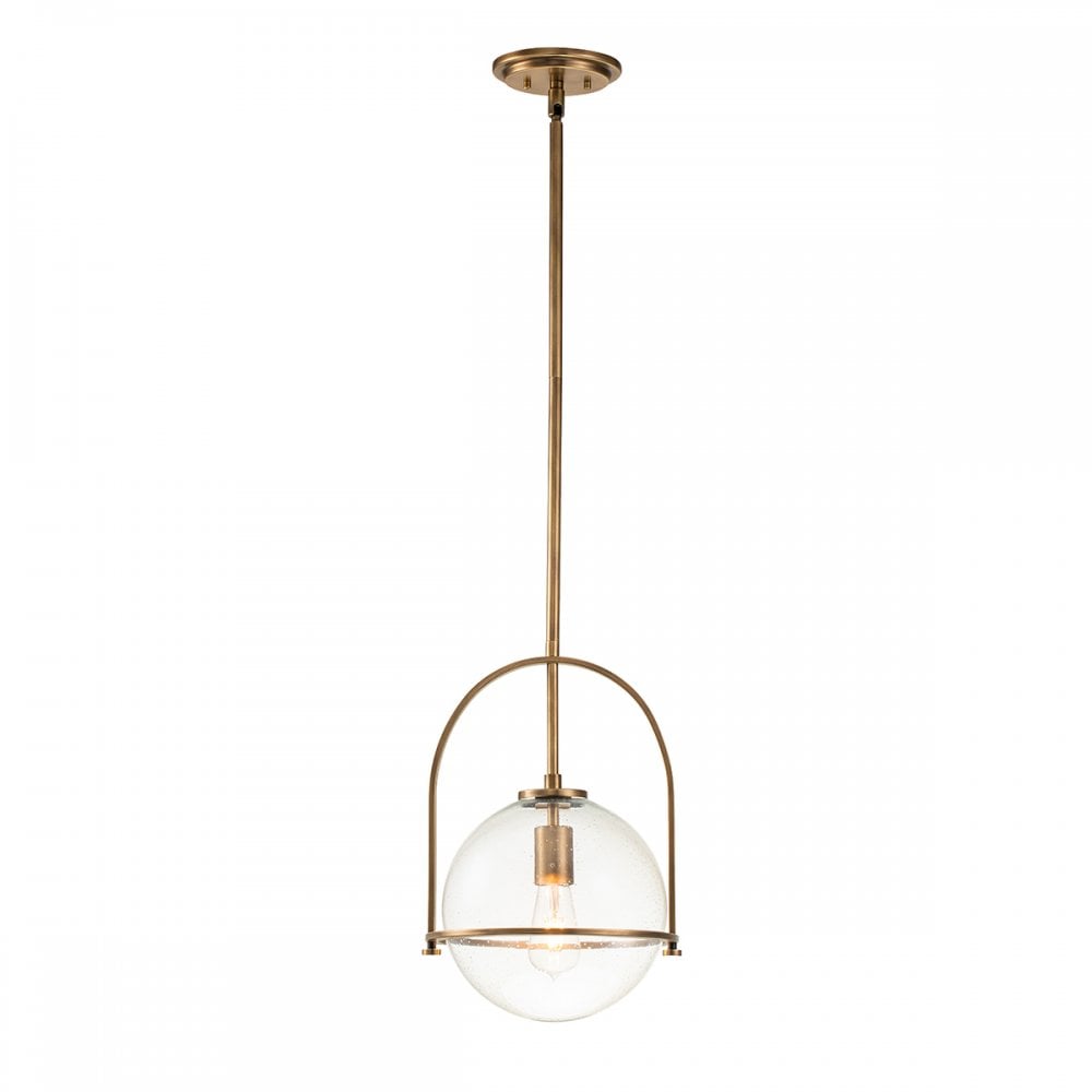 Hinkley Lighting QN-SOMERSET-P-C-HB Somerset 1 Light Pendant Heritage Brass