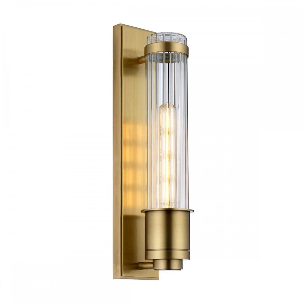 Quintiesse QN-WELLINGTON1-AB Wellington 1 Light Bathroom Wall Light Aged Brass