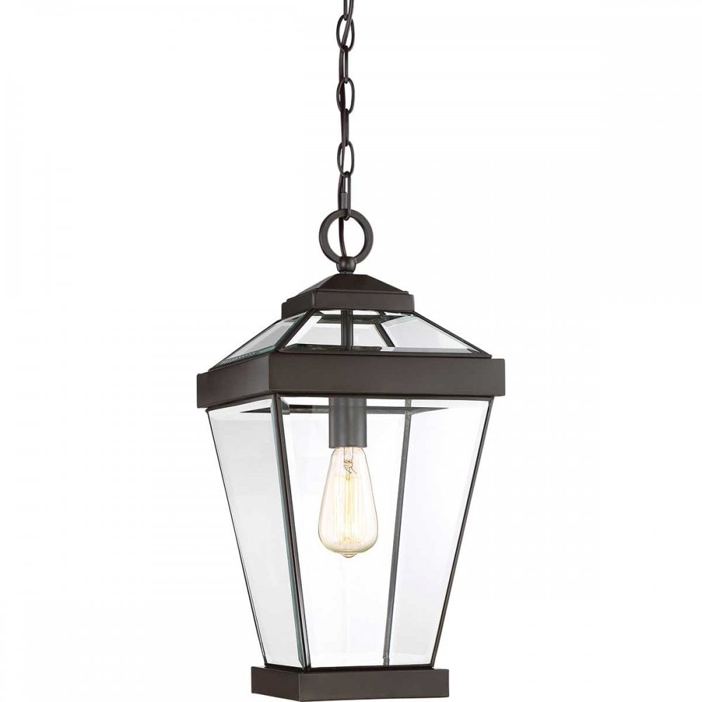 Quoizel QZ-RAVINE8-L Ravine 1 Light Outdoor Large Chain Lantern Western Bronze