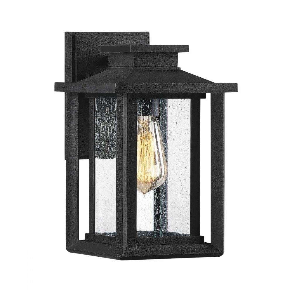 Quoizel QZ-WAKEFIELD-S-TBK Wakefield 1 Light Outdoor Small Wall LanternEarth Black