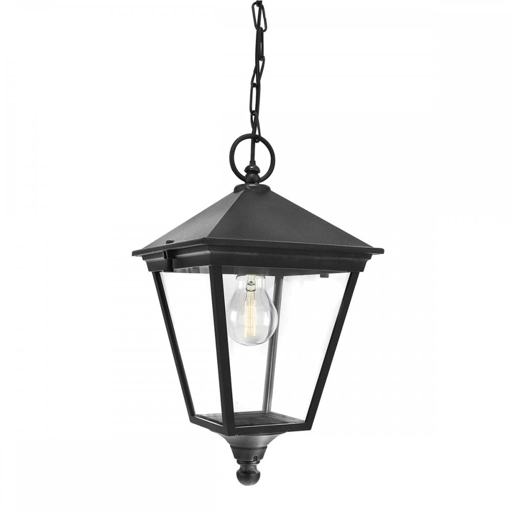 Norlys T8-BLACK Turin 1 Light Outdoor Chain Lantern Black