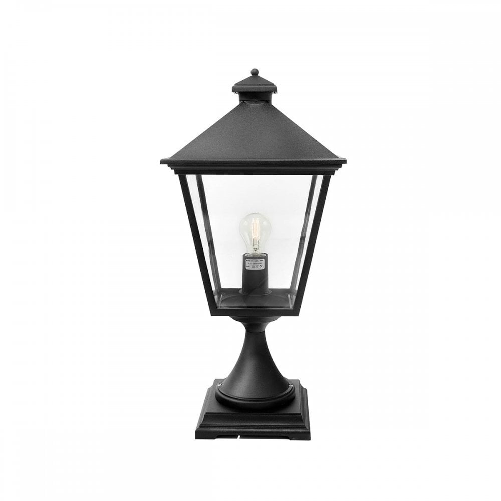 Norlys TG3-BLACK Turin Grande 1 Light Outdoor Pedestal Lantern Black