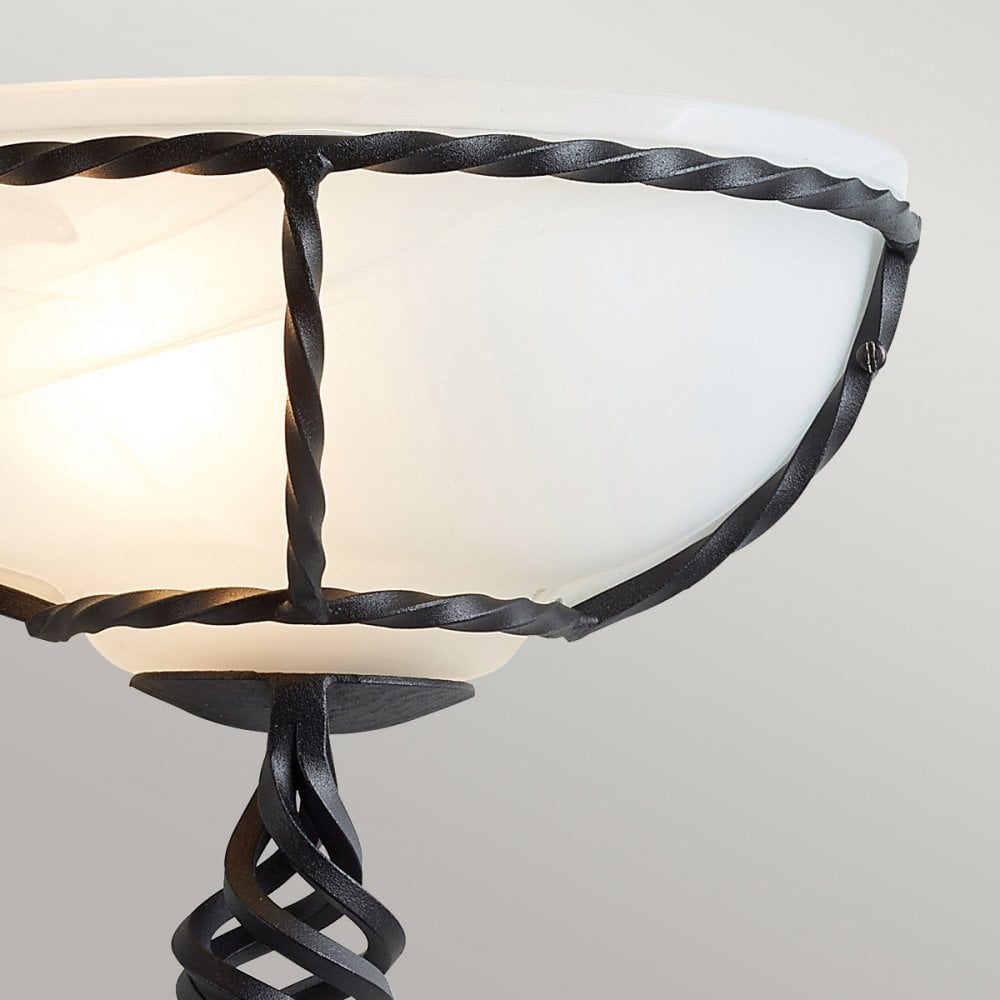 Elstead PB/WU BLACK Pembroke One Light Wall Uplighter Black