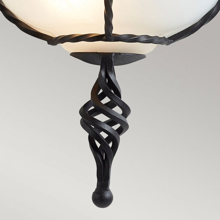 Elstead PB/WU BLACK Pembroke One Light Wall Uplighter Black