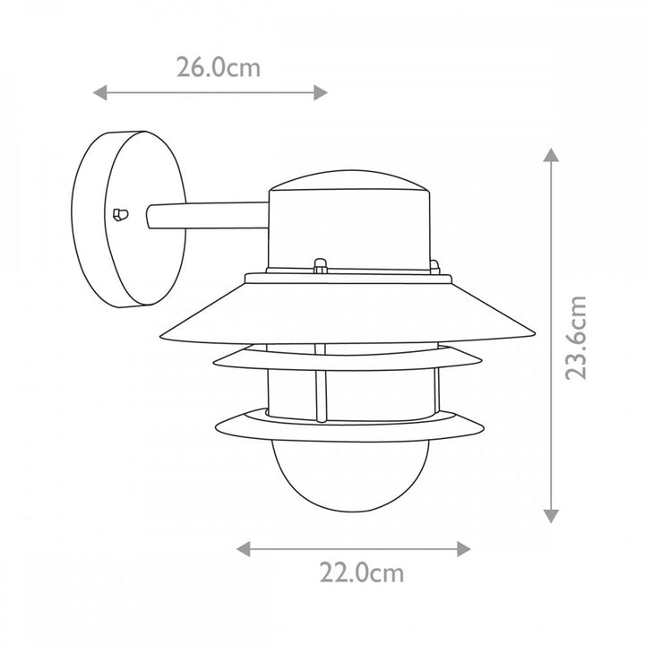 Elstead COPENHAGEN BK Copenhagen Wall Lantern Black