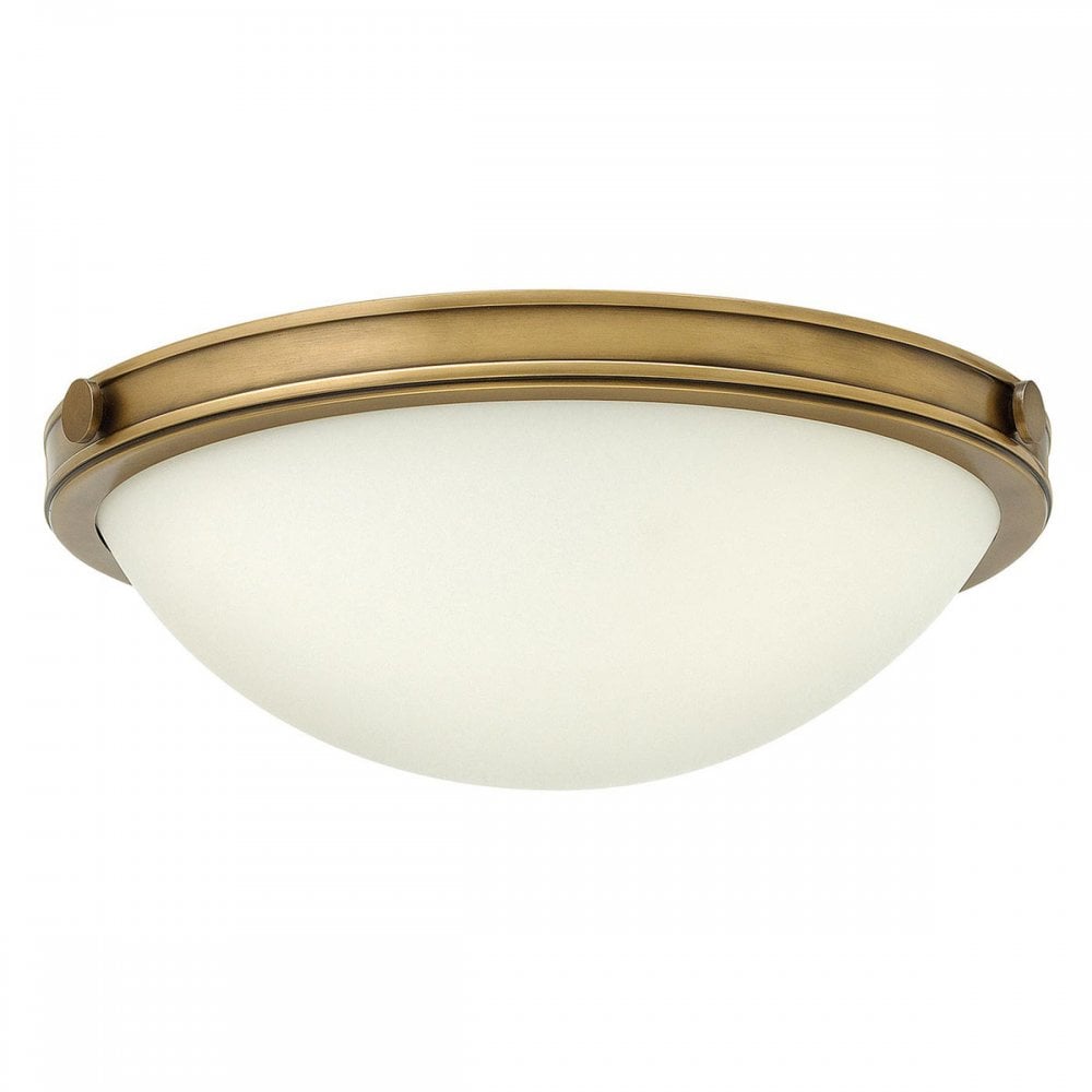Hinkley Lighting HK-COLLIER-F-S Collier 2 Light Small Flush Heritage Brass