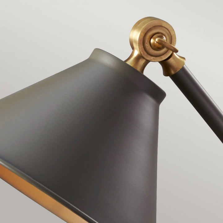 Elstead PV ELEMENT GAB Provence Element 1 Light Mini Table Lamp Dark Grey/Aged Brass