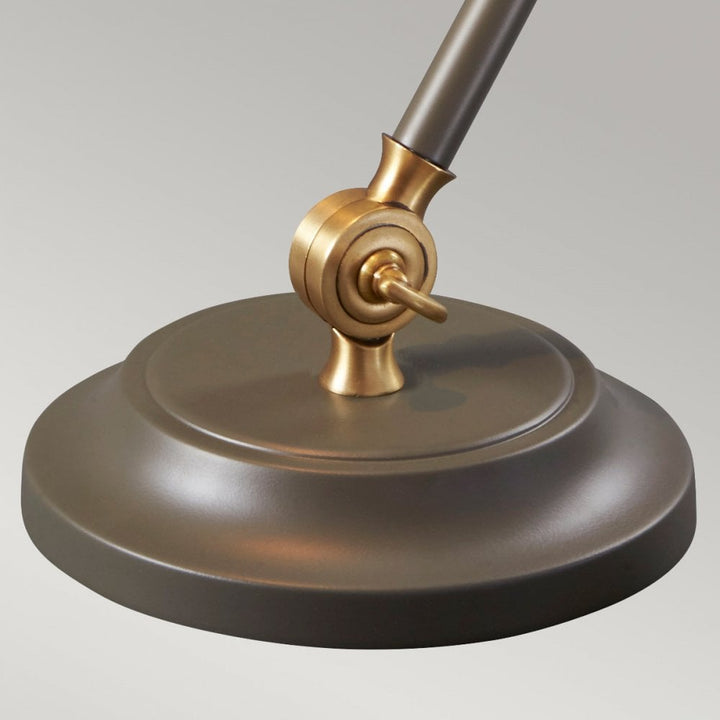 Elstead PV ELEMENT GAB Provence Element 1 Light Mini Table Lamp Dark Grey/Aged Brass