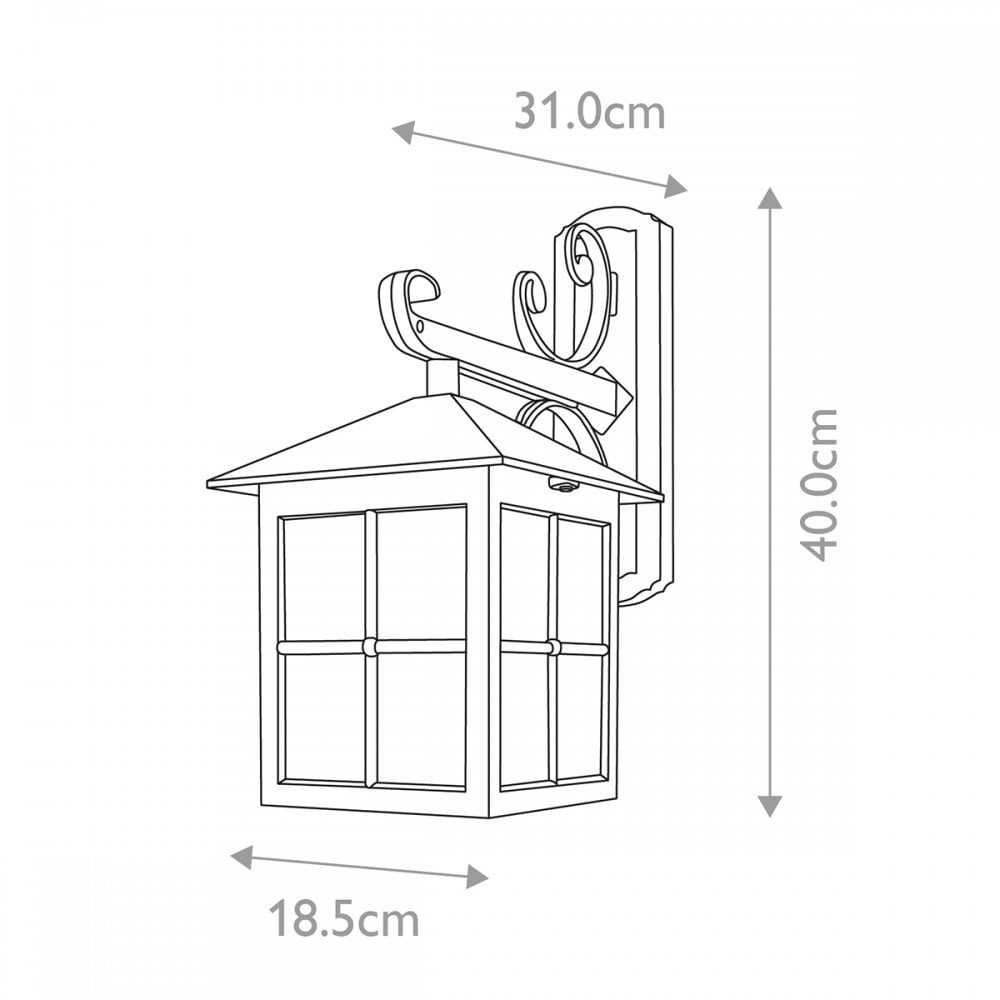 Elstead BL19 BLACK Winchester Wall Lantern Black