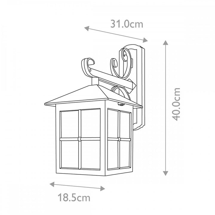 Elstead BL19 BLACK Winchester Wall Lantern Black