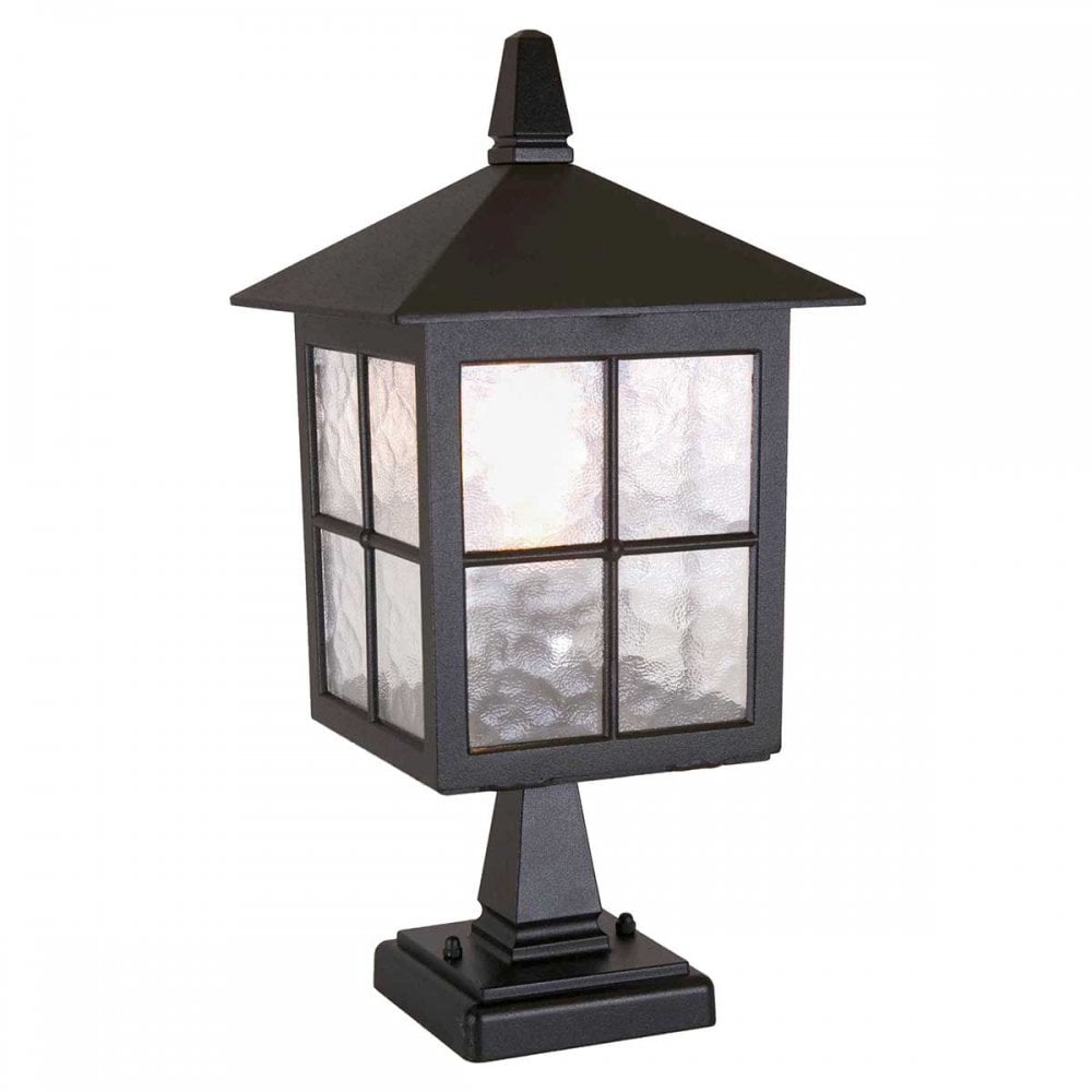 Elstead BL25 BLACK Winchester Pedestal Lantern Black
