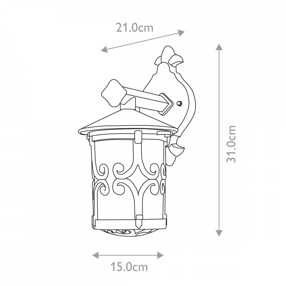 Elstead BL8 BLACK Hereford Wall Lantern Black