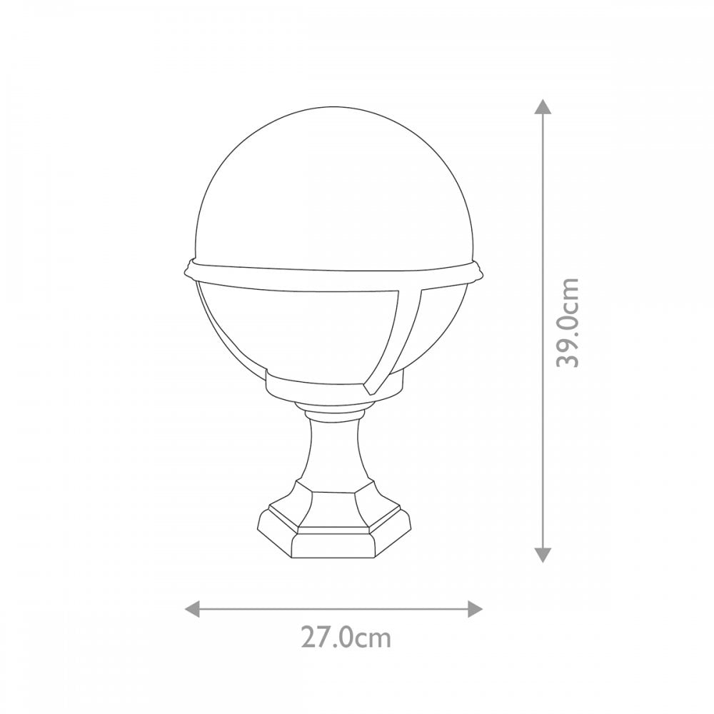 Elstead GLENBEIGH PED/PO Glenbeigh Pedestal/porch Lantern Black
