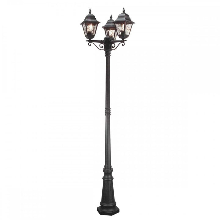 Elstead NR8 BLK Norfolk Triple Lamp-post Black
