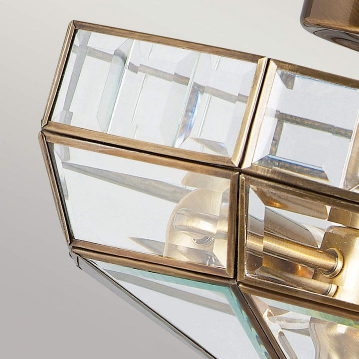 Elstead OLD PARK AB Old Park Two Light Semi-flush Antique Brass