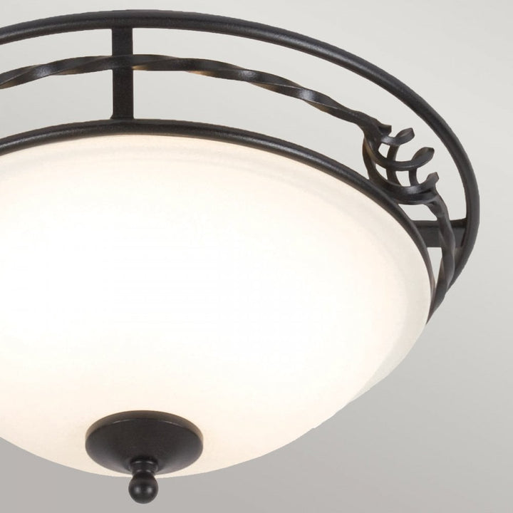 Elstead PB/F/A BLACK Pembroke Two Light Flush Black