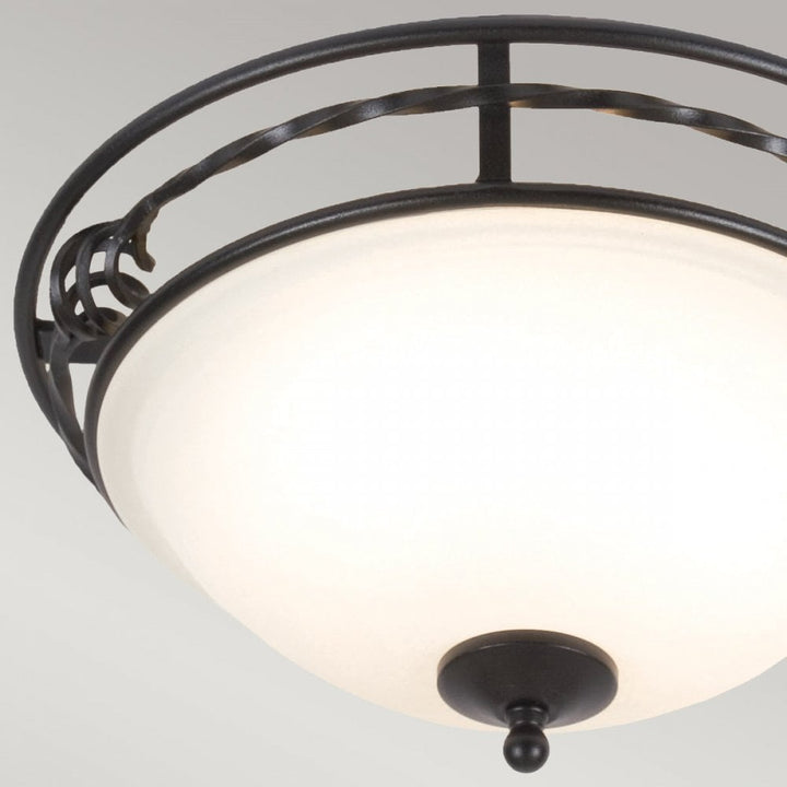 Elstead PB/F/A BLACK Pembroke Two Light Flush Black