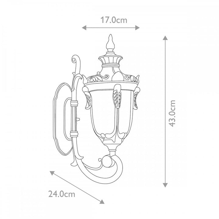 Elstead PH1/S OB Philadelphia One Light Small Wall Lantern Old Bronze